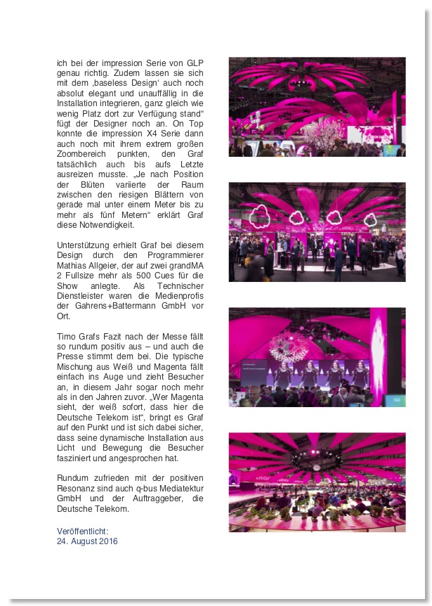 Interview mit GLP zur Inszenierung des Messestandes der Deutschen Telekom